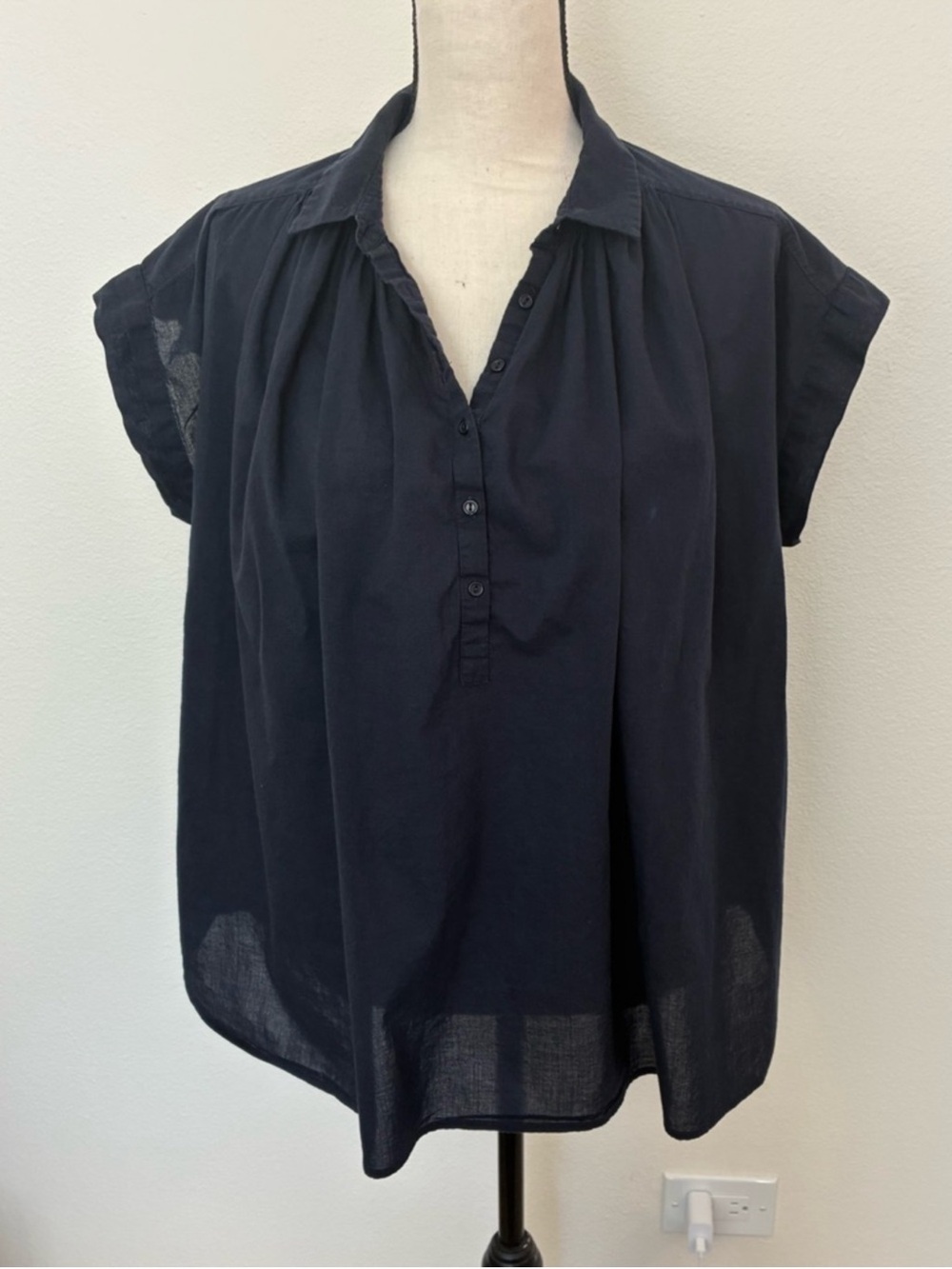 Nili Lotan Normandy Top in Navy